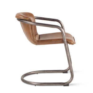 Chiavari Leather Dining Chairs in Chestnut