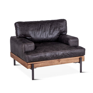 Chiavari Armchair in Morocco Ebony Leather