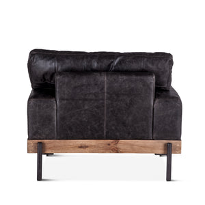 Chiavari Armchair in Morocco Ebony Leather