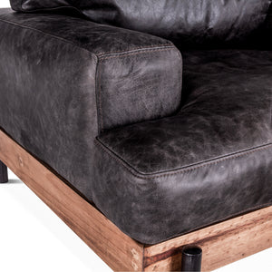 Chiavari Armchair in Morocco Ebony Leather