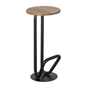Hook Bar Stool, Matte Black