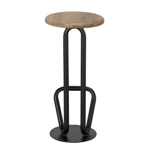 Hook Bar Stool, Matte Black