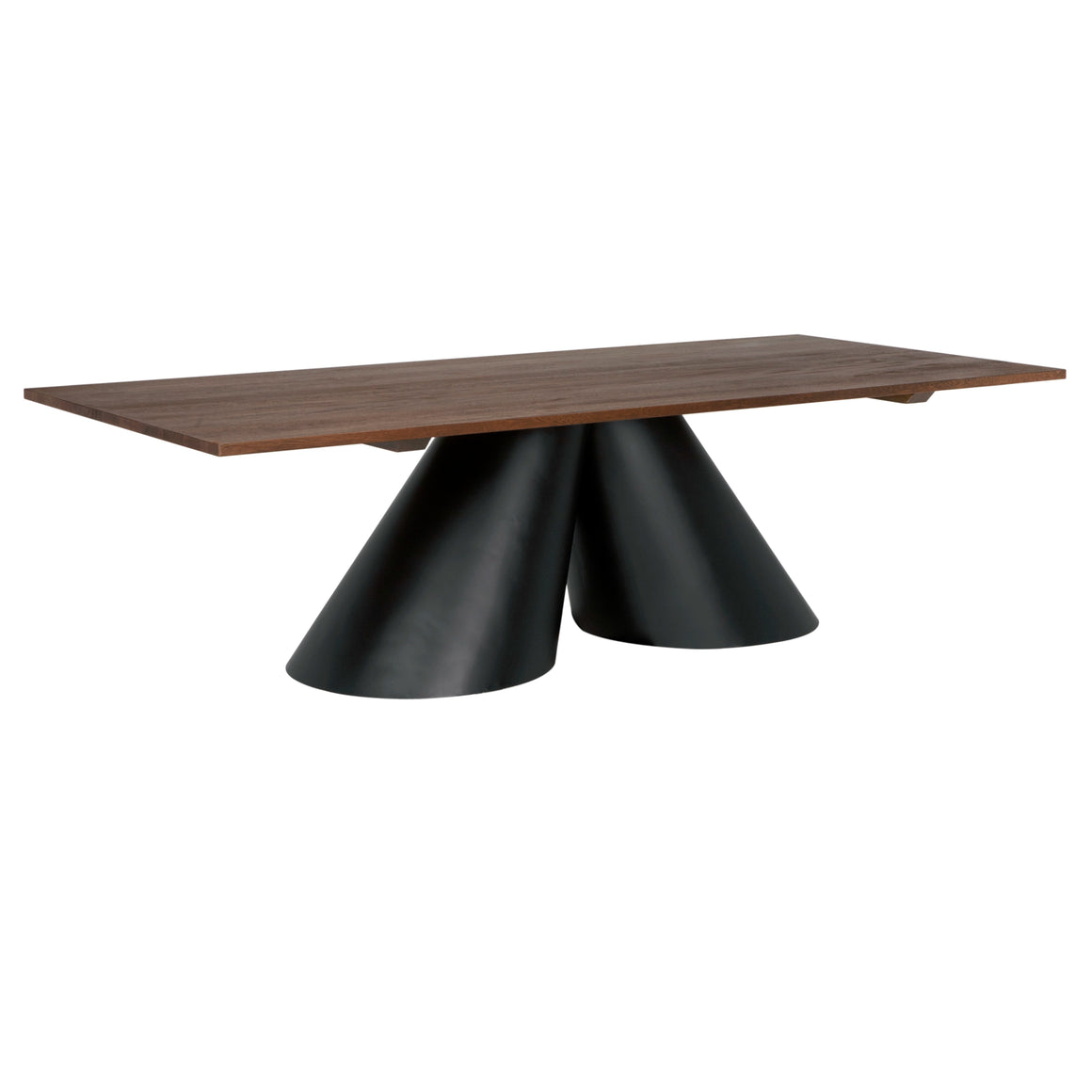 Mason Table, Dark Walnut and Matte Black