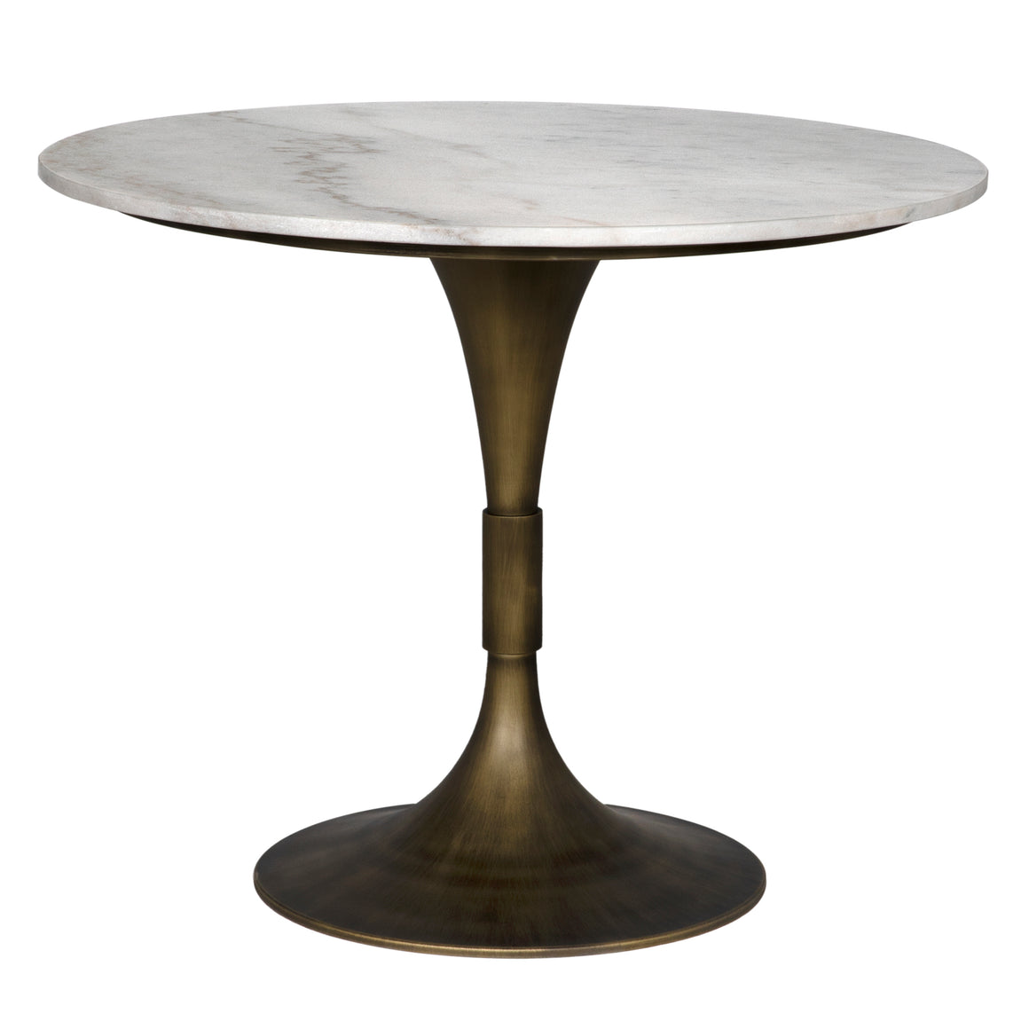 Jman Table 36", Aged Brass Finish