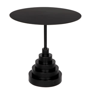 Nova Round Side Table, Matte Black