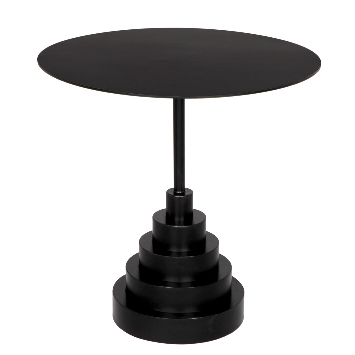 Nova Round Side Table, Matte Black