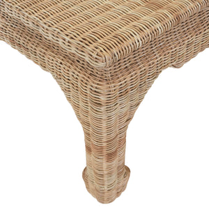 Guinevere Ming Style Coffee Table in Woven Rattan