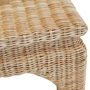 Guinevere Ming Style Coffee Table in Woven Rattan