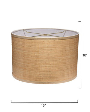Drum Raffia Shade, Medium