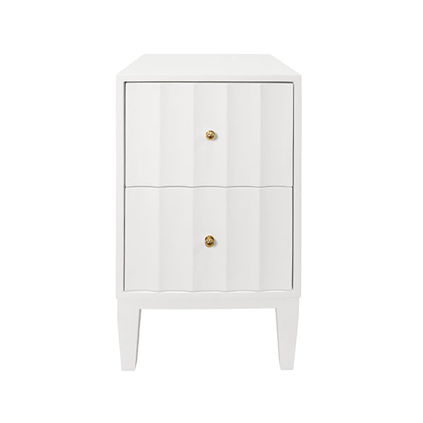 Hammond Side Table in Matte White Lacquer