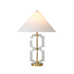 Hansen Double Stacked Acrylic Square Table Lamp