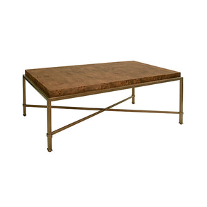 Hardwick Coffee Table in Dark Burl Wood