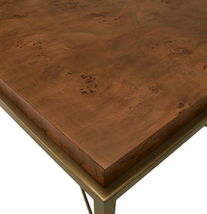 Hardwick Coffee Table in Dark Burl Wood