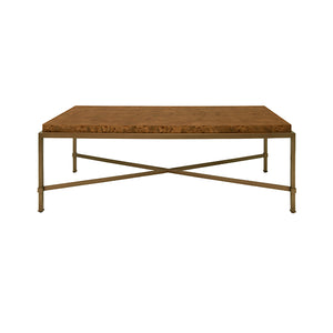Hardwick Coffee Table in Dark Burl Wood