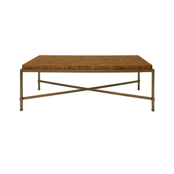 Hardwick Coffee Table in Dark Burl Wood