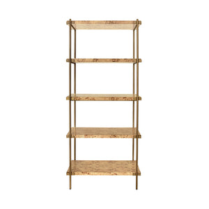 Harris Etagere with Shelves in Burl Wood
