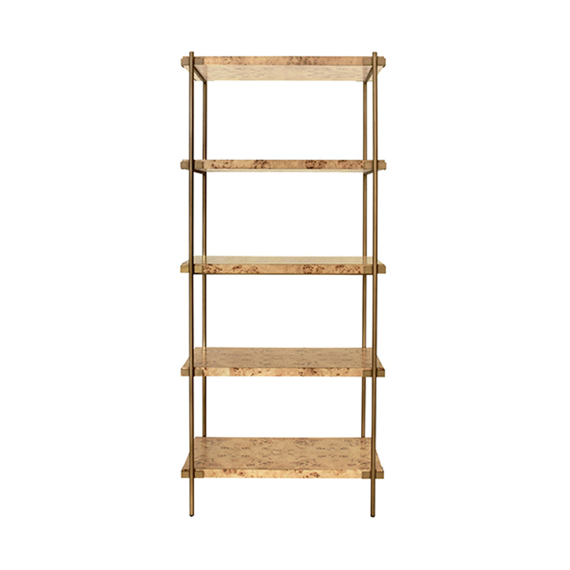 Harris Etagere with Shelves in Burl Wood