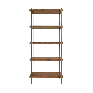 Harris Etagere with Shelves in Dark Burl Wood