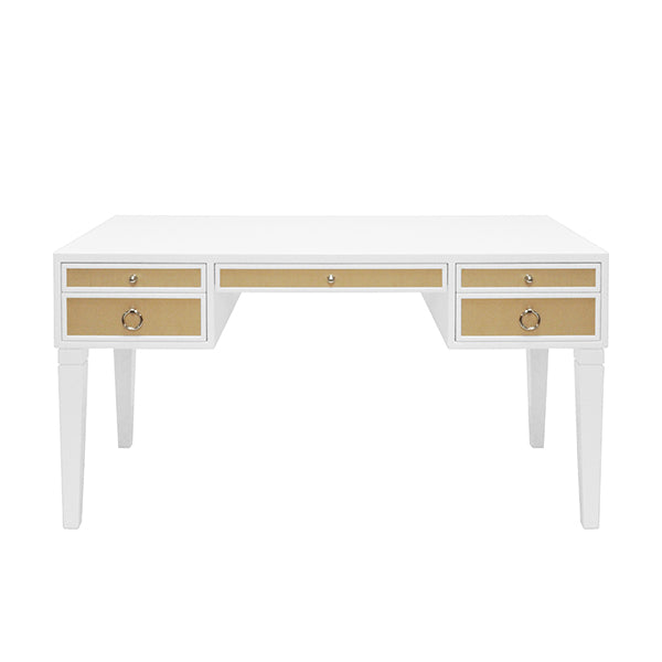 Heidi White Matte Lacquer Desk