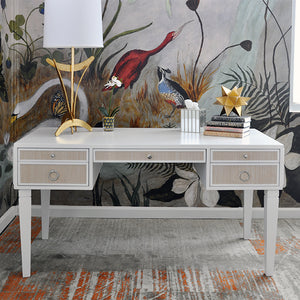 Heidi White Matte Lacquer Desk