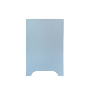 Helena Side Table with Two Drawers in Light Blue Textured Linen