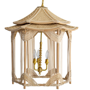 25" Heerman Rattan Pagoda Pendant