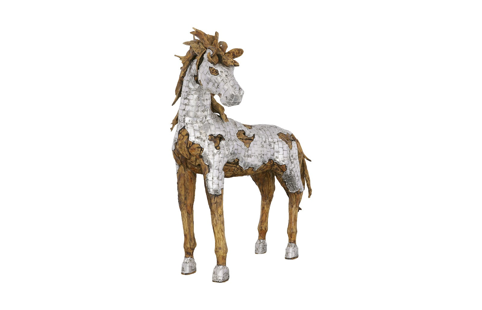 Mustang Horse Armored Sculpture, Standing
