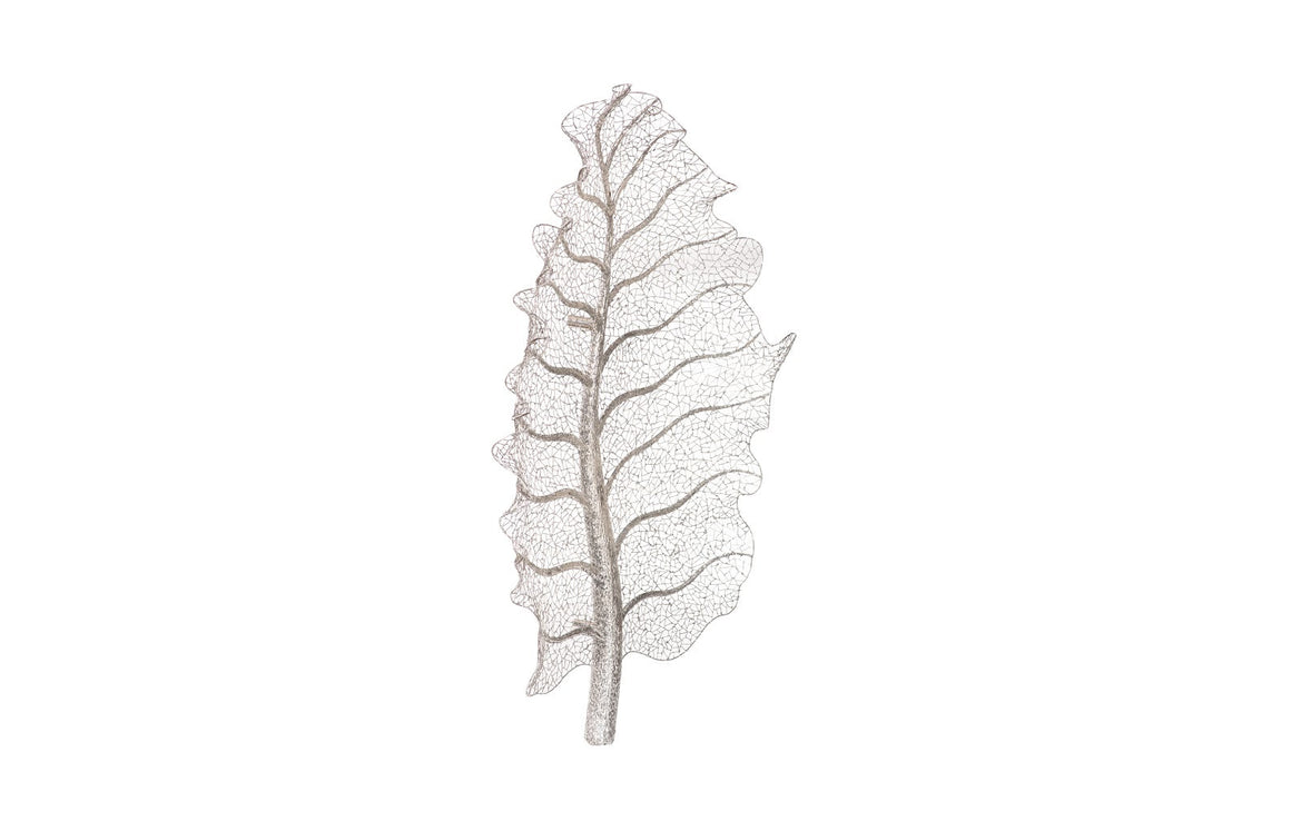 Metallurgy Leaf Wall Art, Stainless Steel