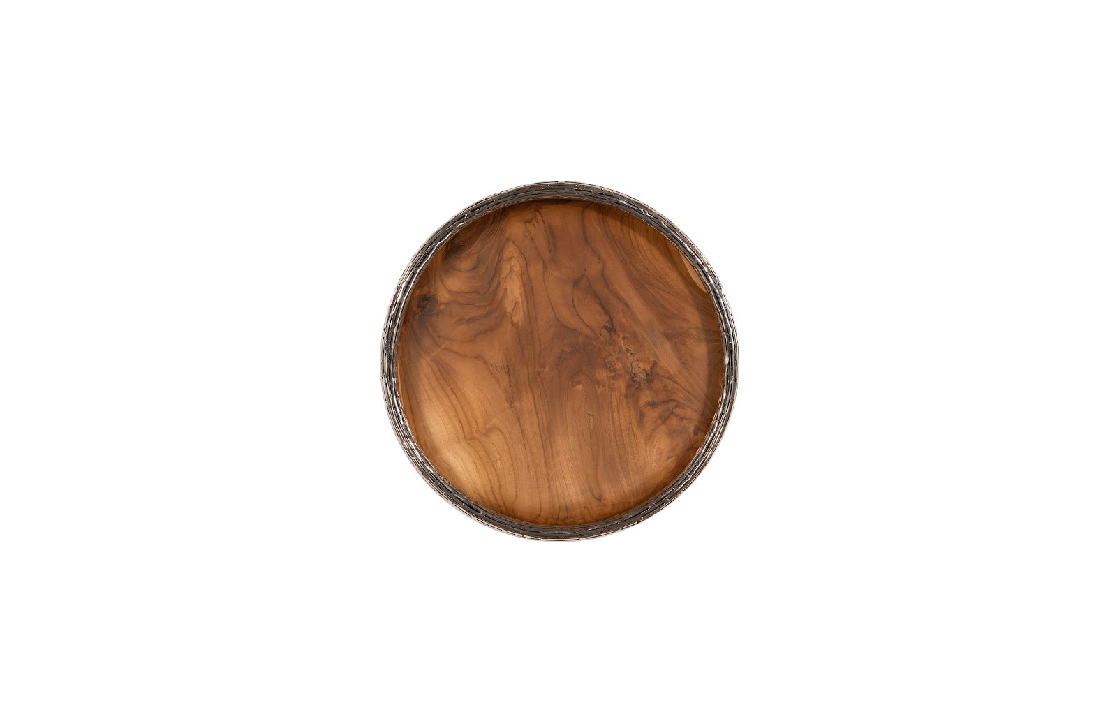 Teak Wood Bowl Wall Art, Metallurgy Edge, MD