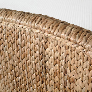 Jovi Headboard and Footboard with Side Rails in Natural Water Hycinth, Queen Size