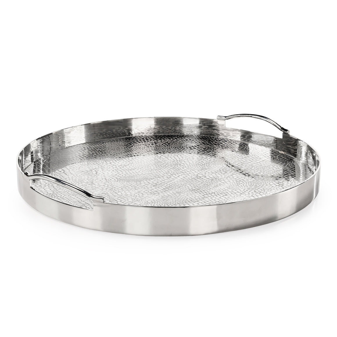 Silver Serpent Tray, Large Round