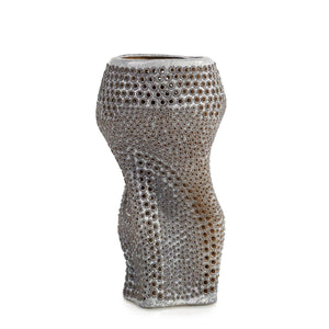 Perforated Porcelain Vase, Silver
