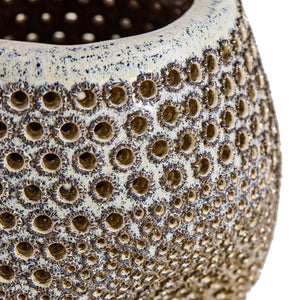 Perforated Porcelain Vase, Silver