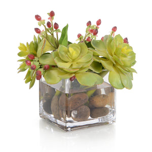 Succulents & Hypericum