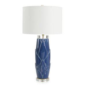 Lush Leaves Table Lamp, Blue