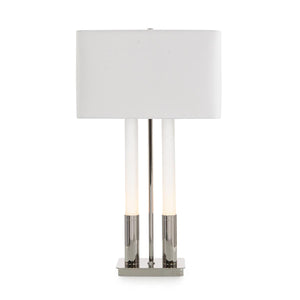 Gemini Table Lamp, Nickel