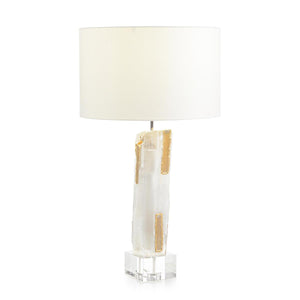 Gilded Selenite Table Lamp