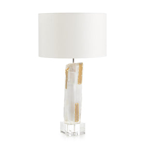 Gilded Selenite Table Lamp