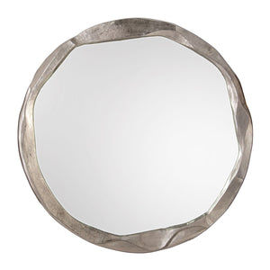 Round Ruga Mirror, Large Nickel