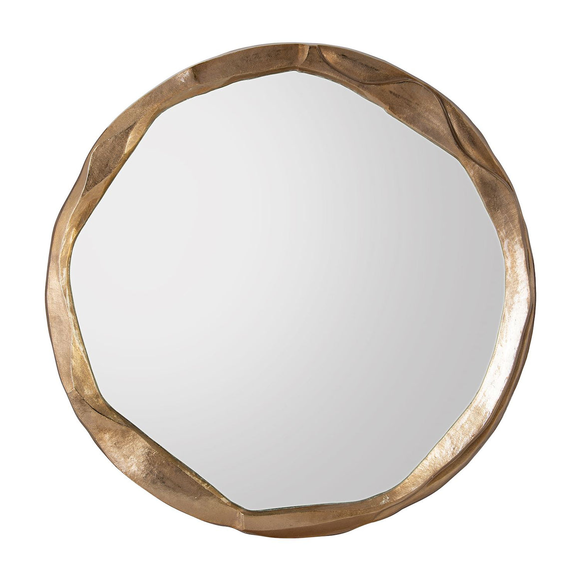 Round Ruga Mirror, Large Gold