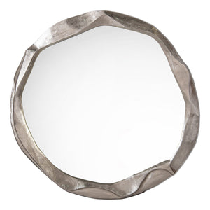 Round Ruga Mirror, Small Nickel