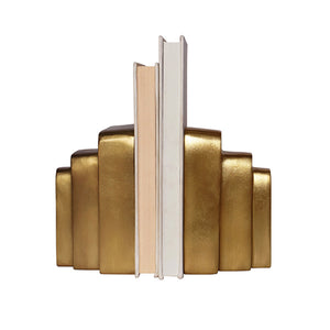 Karat Bookends in Shiny Brass