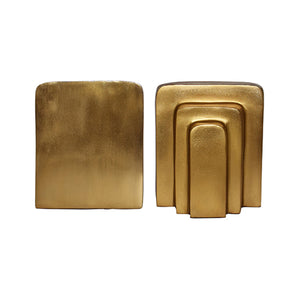 Karat Bookends in Shiny Brass