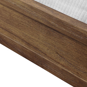 Karina Headboard and Footboard with Wood Side Rails and Legs, Twin Size
