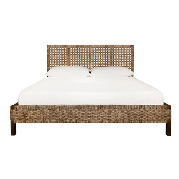 Karina Headboard and Footboard with Wood Side Rails and Legs, King Siz ...