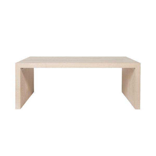 Kenneth Waterfall Edge Coffee Table in Cerused Oak