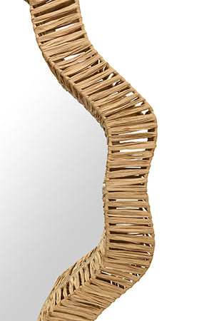 Komodo Mirror in Natural Rattan Frame