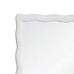 Kylo Mirror with Wavy Textured Frame in White