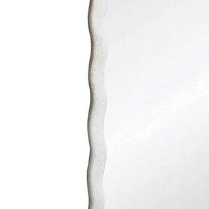 Kylo Mirror with Wavy Textured Frame in White