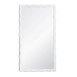 Kylo Mirror with Wavy Textured Frame in White